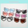 Original European And American Heart-shaped Rhinestone Sunglasses For Women Pink Heart-shaped Sun Glasses Diamond Inlaid Handmade Eyewear