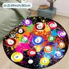 Round Billiard Balls Rug Game Room Decor Soft Flannel Carpet Living Room Bedroom Unique Design Floor Mat Home Decoration