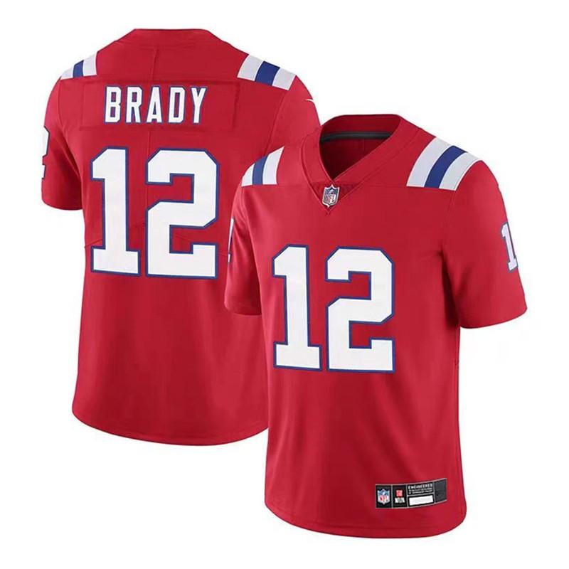 Mens New England Patriots 12 Brady Football Jersey - Multiple Colors Sizes