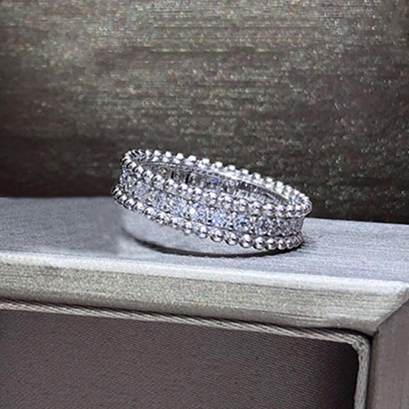 Diamond Geometric Ring For Women, Sparkling Temperament French Versatile Jewelry, Fashion Daily Accessories