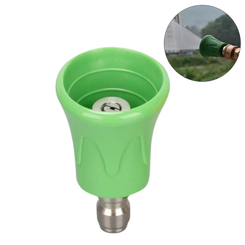 1 Piece Soft Rubber Sleeve Sector Nozzle Splash Proof Stainless Steel Nozzle High Pressure Water Gun Nozzle Car Wash Accessories