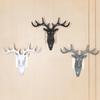 ZNMWT Deer Head Antler Decorative Adhesive Wall Hooks
