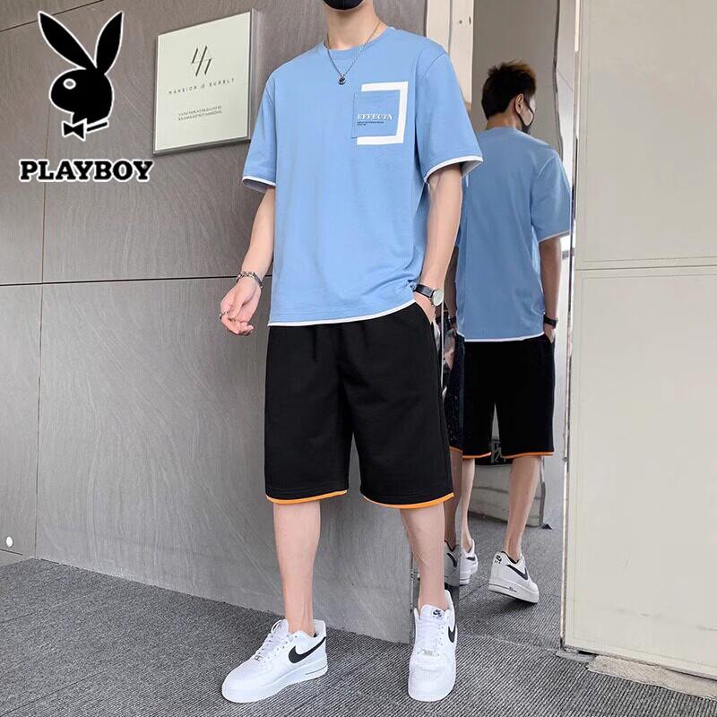 

PLAYBOY Men s Summer Casual Sportswear 4XL