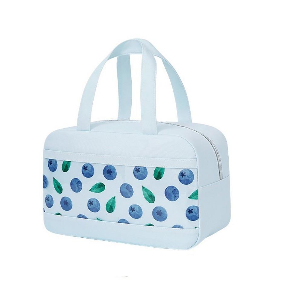 Aluminium Foil Fruit Printed Lunch Bag Leak-Proof Food Storage Pouch Insulated Cooler Bag  School
