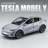 1:24 Model X Model Y Tesla Model 3 Alloy Die Cast Toy Car Model Sound and Light Children's Toy Collectibles Birthday Gift