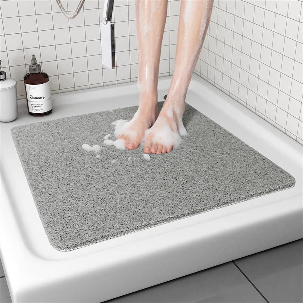 Bathroom Non-slip Shower Mat Large Mesh Bottom Stepping on Feet Massage Silk Ring