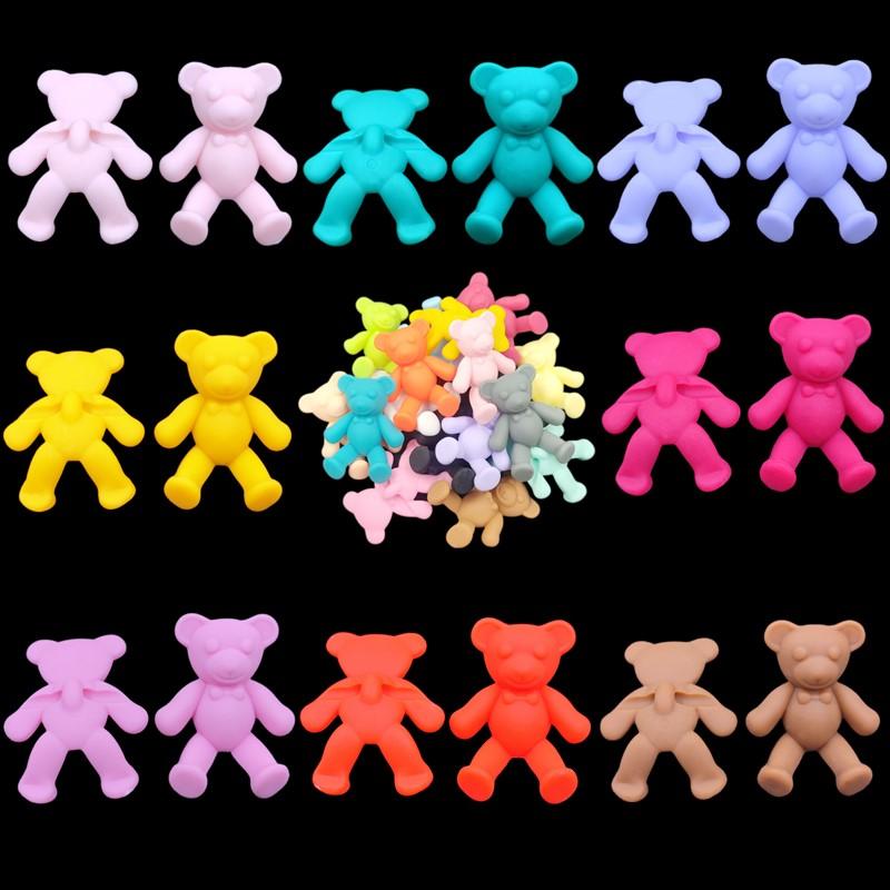 2 bucăți bijuterii colier brățară pandantiv culoare bomboane 33x30mm bricolaj pentru urs mat margele libere