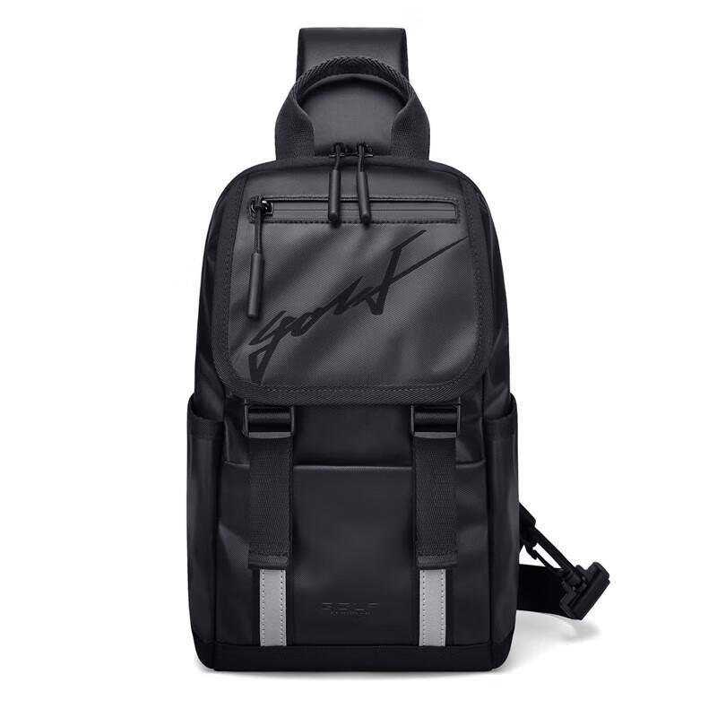 

GOLF Chest Bag, Casual Crossbody Bag, Lightweight Shoulder Bag, Phone Pouch, Water-Resistant Waist Pack, Black чорний