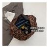 Ielgy Retro Fashion Leopard Print Tote Bag Korean Version Trendy Casual Large-Capacity One-Shoulder Female Bag