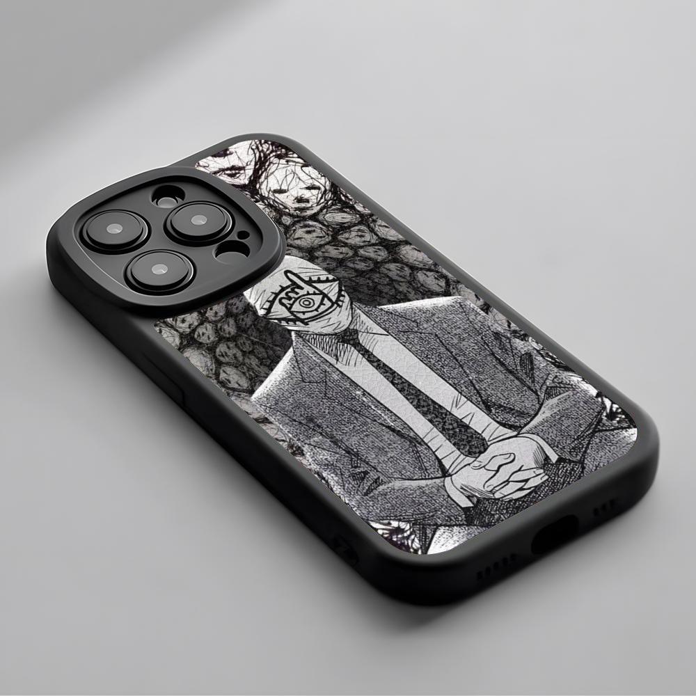 

20th century boys Cool Comics Phone Case For iPhone 16 15 14 13 12 11 Plus Pro Max High-end Luxury Lambskin Silicone Cover black iPhone 15