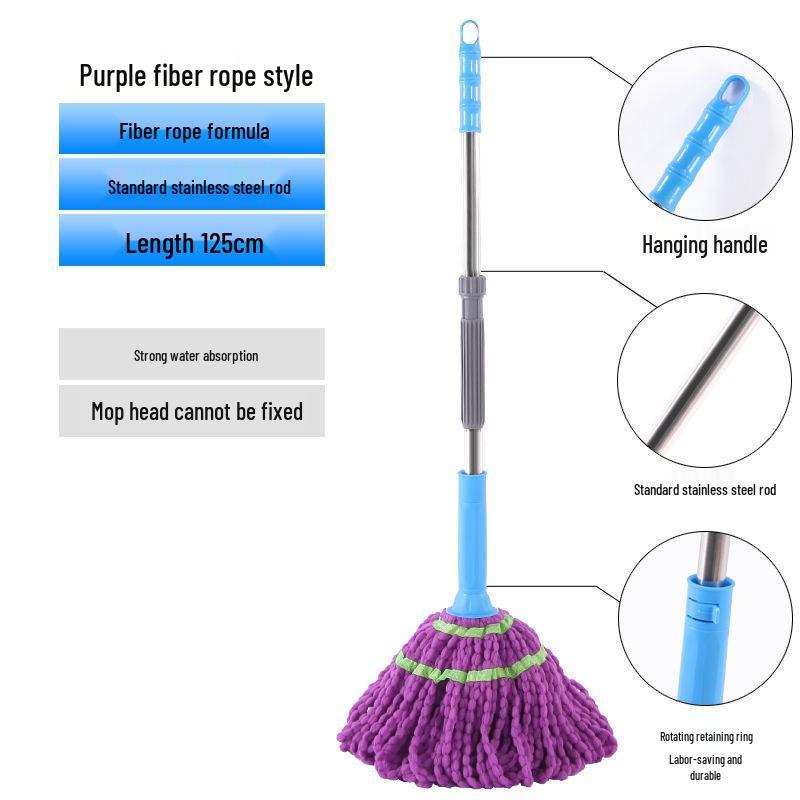 Mop rotativ autostorcător fără mâini - Absorbant de apă, Curățare dintr-o singură mișcare