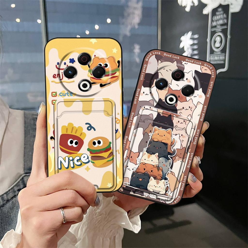 TPU Cute Phone Case For Tecno Spark30 4G/KL6 Card sleeve Silicone protective Durable Dirt-resistant Anti-dust Soft case