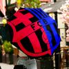 1pc Sturdy 8-Bone Auto Umbrella, Barcelona FC Umbrella, Digital Printed, Foldable Umbrella for On-the-Go Outdoor Use