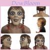 Máscara de Halloween Annabelle Terror Látex Cosplay Adereços de Chapelaria Fantasia Assustadora