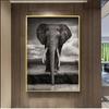Nordic Creative Elephant Wall Paintings Print On Canvas Art Prints Animals Black And White Animals Wall Pictures For Living Room