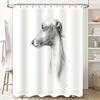 Bathroom Shower Curtain Farmhouse Black And White Sketch Animal Cow Print Decor Rustic Modern Farmhouse Decor Shower Curtain Set