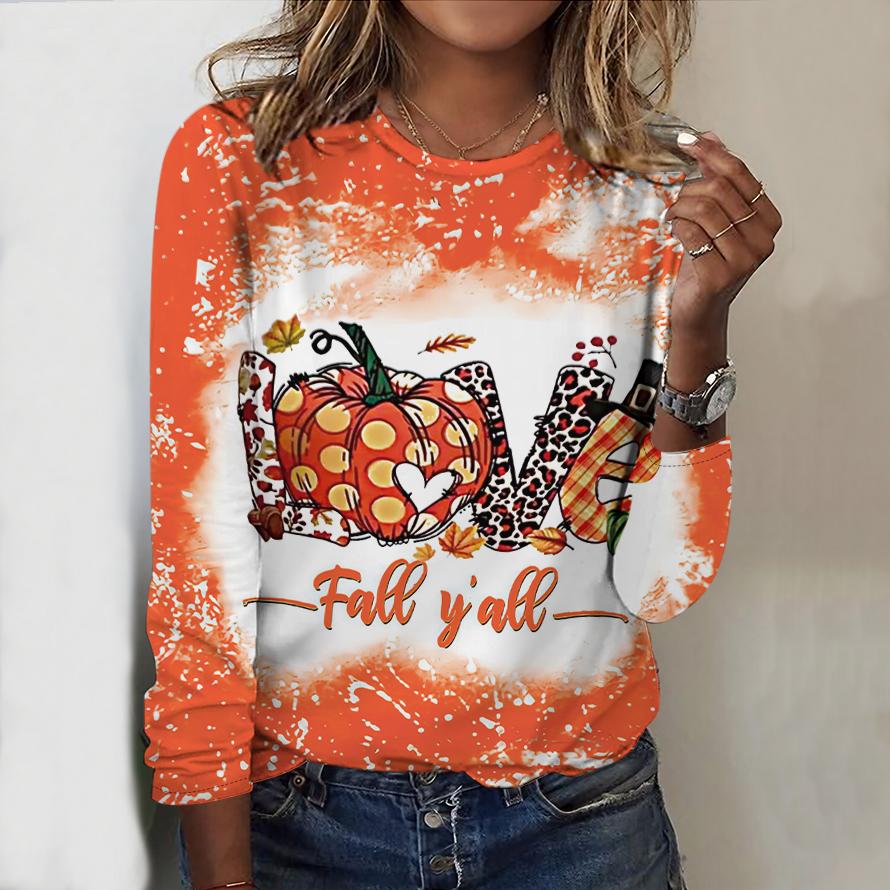 

Женский новый повседневный топ с круглым вырезом и длинными рукавами Осень-Зима 2025 с 3D-паттерном на Хэллоуин. Идеальный подарок на Хэллоуин и Рождество 8XL оранжевый