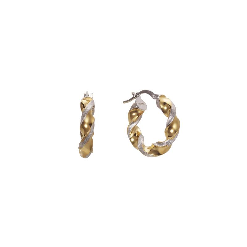 Tirrlirr Tizen Maximized Twist Silver Combination Earrings Tedsvc14032M