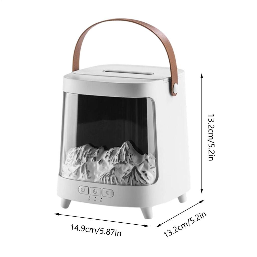 Fire Humidifier 7-Color Light Flame Air Humidifier Smart Ultra-Quiet 200ml Aromatherapy Machine With Timer For Bedroom Desktop