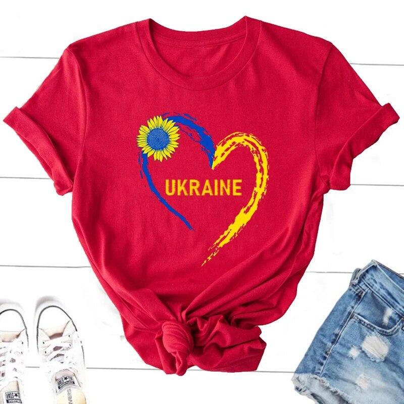 Ukraine Sunflower T-shirt Vintage Ukrainian Lovers Print Graphic T Shirts Women Short Sleeve Y2k Top Casual Tee Shirt Tops Unisex