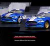 1/42 Ford Mustang GT Racing Model Car - CCA Color Amber Alloy, Assembly with Removable Parts, Modified Box Version