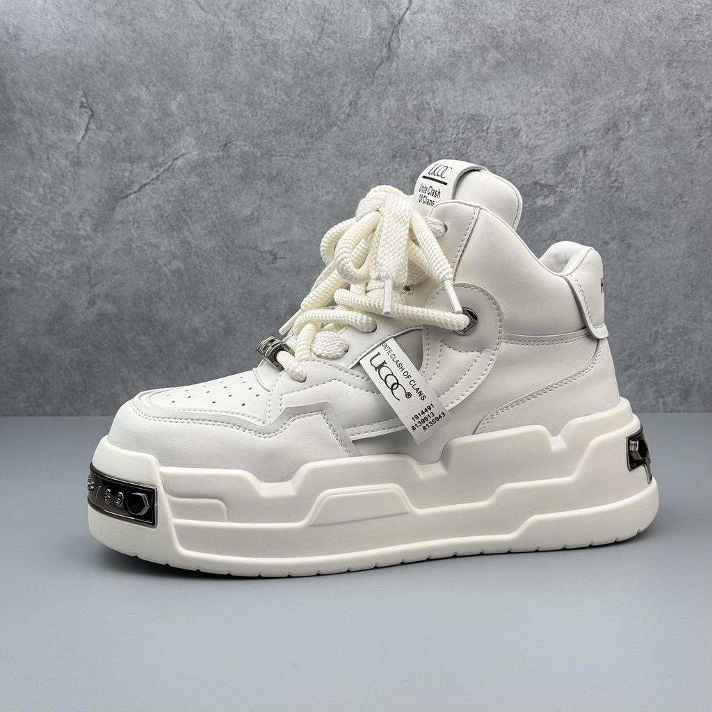 Męskie Sneakersy na Kostkę 2025: Jesienne Buty na Grubej Podeszwie, Podwyższające Wzrost, Niszowy Design, Modne i Wszechstronne Trendsetterskie Buty