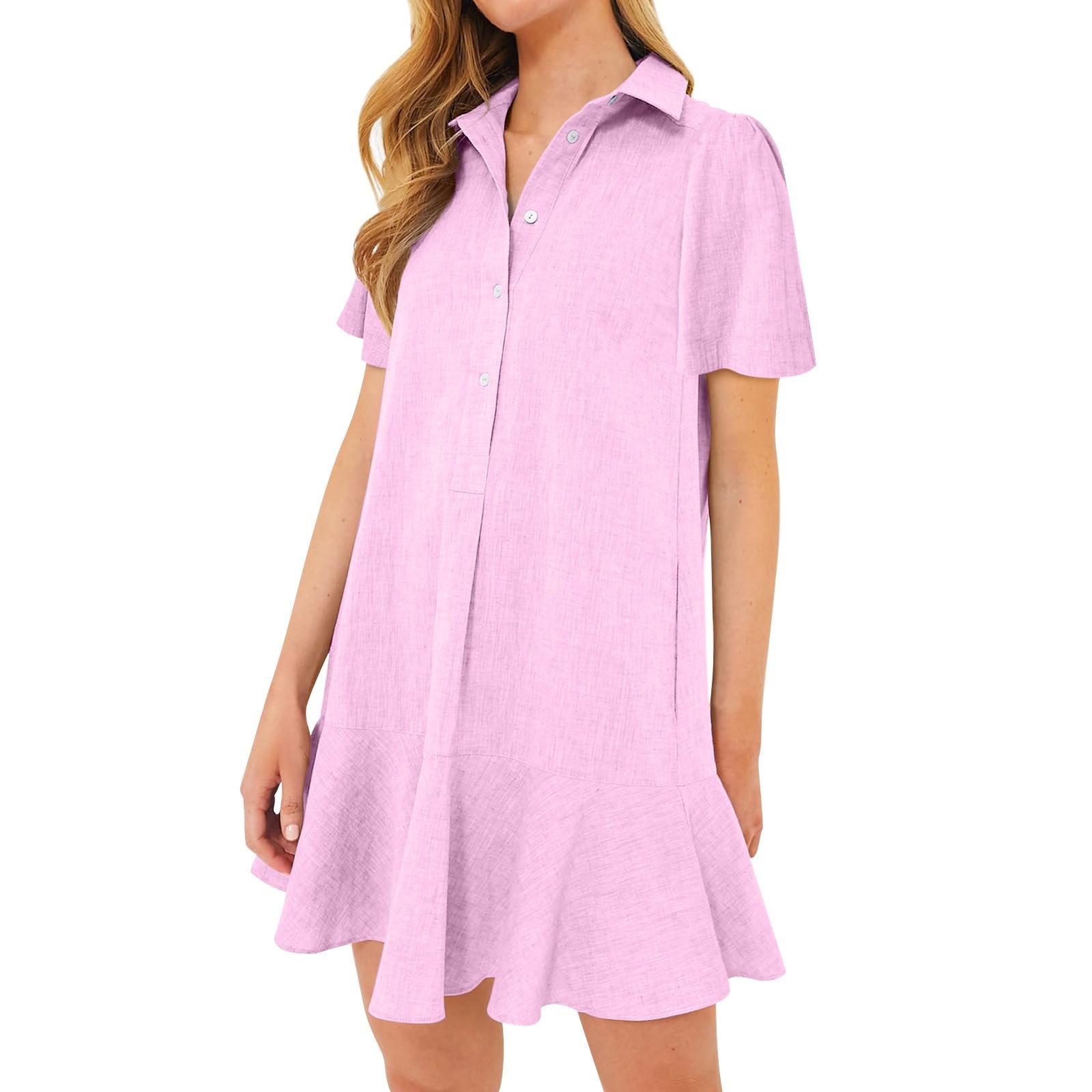 Женская модная повседневная полуоткрытая рубашка с рюшами и подолом — фото 11