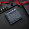 Vintage Men's Short Wallet PU Leather Zipper Folding Wallets Splicing Stone Pattern Large Capacity Coin Purse Multi Card Holder