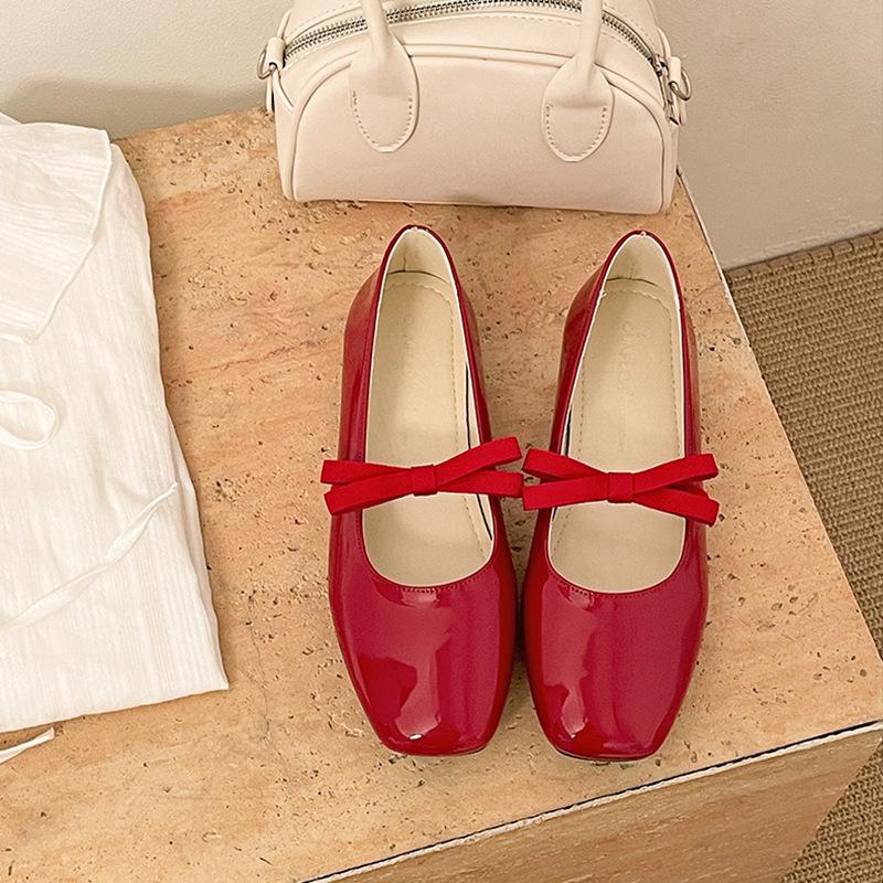Fashion Flat Bottomed Shallow Mouth Single Shoe Women's New Spring Autumn Fashion Bow Comfortable Simple Versatile Flat Shoes