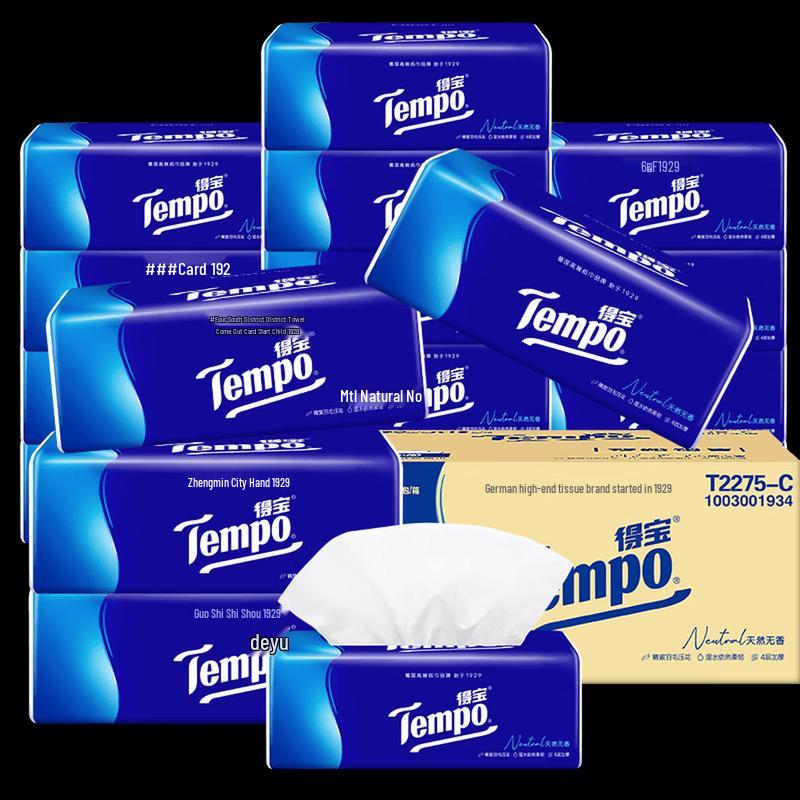 Tempo Unscented 4-Ply Facial Tissues