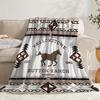 Vintage Bohemian Throw Flannel printed blanket suitable for all seasons suitable for living room office sofa and travel