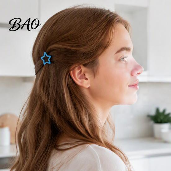 Decorative Hair Pins for Styling Cute Star Clips Women Girls, Glitter Metal Snap Barrettes Charming Accessories Gifts Bangs Braids And Hairstyles,