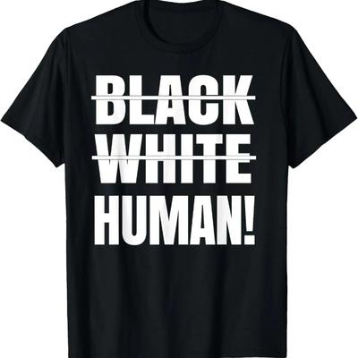 Schwarz Weiß Mensch T-Shirt