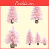 Stylish 30cm Pink Christmas Tree With Snowflakes Perfect For Holiday Home Accents