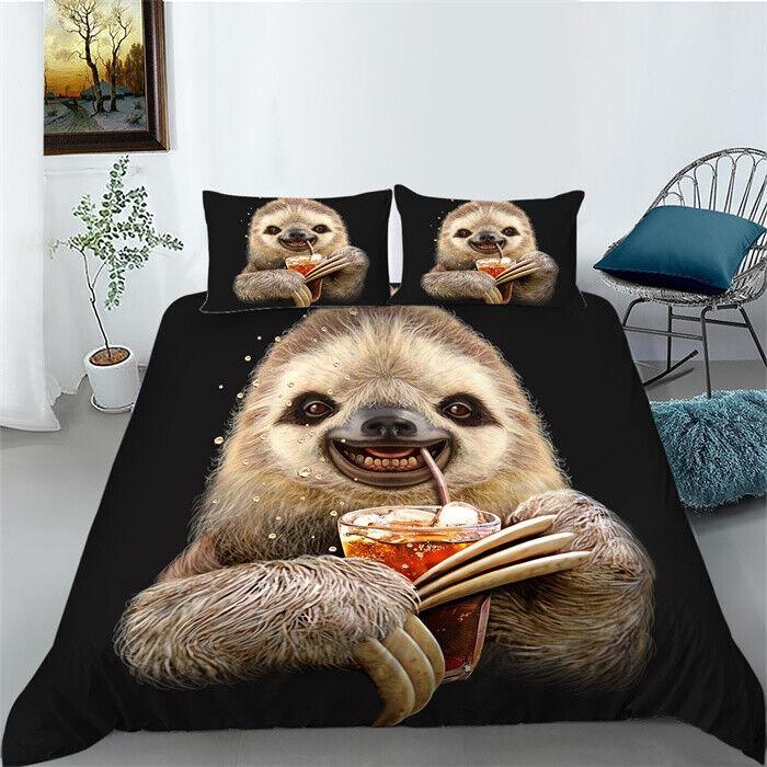 3D Printed Animal Bedding Set King Queen Bed Down Duvet Cover Pillowcase 2/3pc Quick Drying Bed Cover Luxury Cover Home Textile