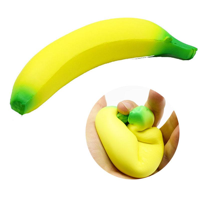 Bananowy Squishy Zabawka Powoli Powracająca Miękki Antystresowy Owocowe Ściskane Zabawki dla Dzieci Dorosłych Ulgę w Stresie Prezent