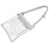 Transparent Messenger Bag with Adjustable Shoulder Strap and Inner Pocket for Sports Events Gray