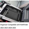 EDBETOS Center Console Organizer Tray Compatible With Nissan Pathfinder Accessories   2024 2025 R53 Interior Secondary Armrest Storage Glove Box