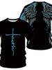 Men's and Women's Angel Wings and Cross T-Shirts