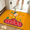 Cartoon C-Caillou Floor Mat Soft Flannel Entrance Door Mat Non Slip Absorbent Bathroom Bedroom Floor Rug