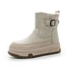 Snow Boots Women's New Winter Velvet Thickened Short Boots Warm Thick Sole Heightening Non-slip Warm Cotton Shoes