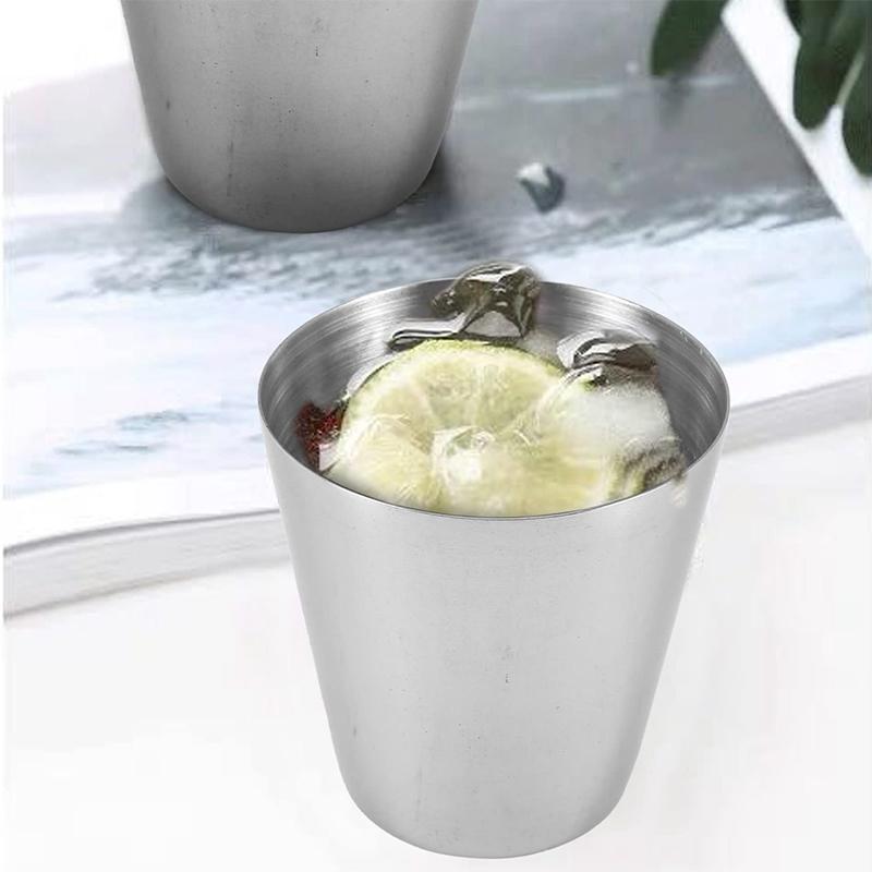 1pc Outdoor Practical Travel Stainless Steel Cups Mini Set Glasses For Whisky Wine With Case Portable Drinkware 30ml