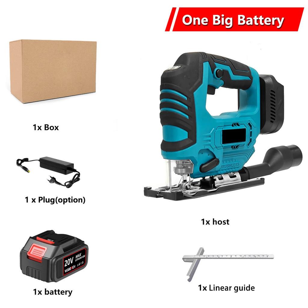 2800RPM Brushless Electric Jig Saw Cordless Rechargeable JigSaws Household Portable Woodworking Power Tool