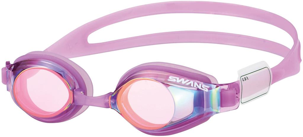 Swans LAVRU Swimming Made In Lavender X Fresh Ruby for Children Ages Mirror Lens SJ-24M Goggles, Japan, Mirror, 6-12,