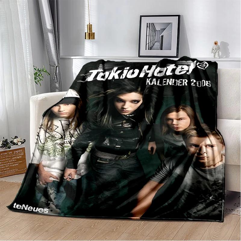 Bill Tom Kaulitz Tokio Hotel Rock Band 2025 New Style Blanket,Soft Throw Blanket for Home Bedroom Bed Sofa Cover Kids Gift Cover 75x90cm
