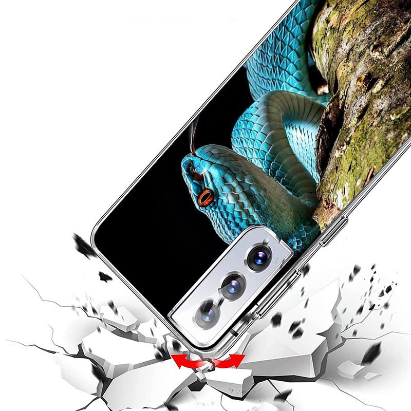 Animal Leather Snake Scales Phone Case For Samsung Galaxy S26 S25 Edge S24 S23 Ultra S22 Plus S21 S20 FE Soft TPU Back Cover Fun