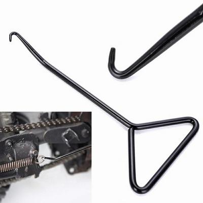 Spring Hook Exhaust Pipe Spring Steel T-handle 17.5x8.2x3cm Black
