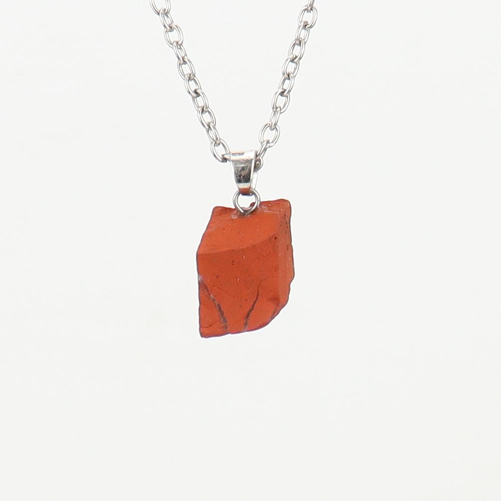 

Rough Loose Stone Amethyst Agate Irregular Shape Pendant Necklace N623