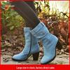 Damen Leder Stiefel Herbst/Winter 2021 Mittelhoch Rund Zehen