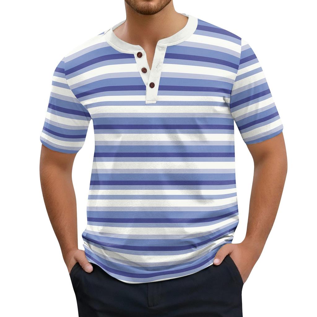 Moda Hombre Tops de Manga Corta Estampados Camiseta